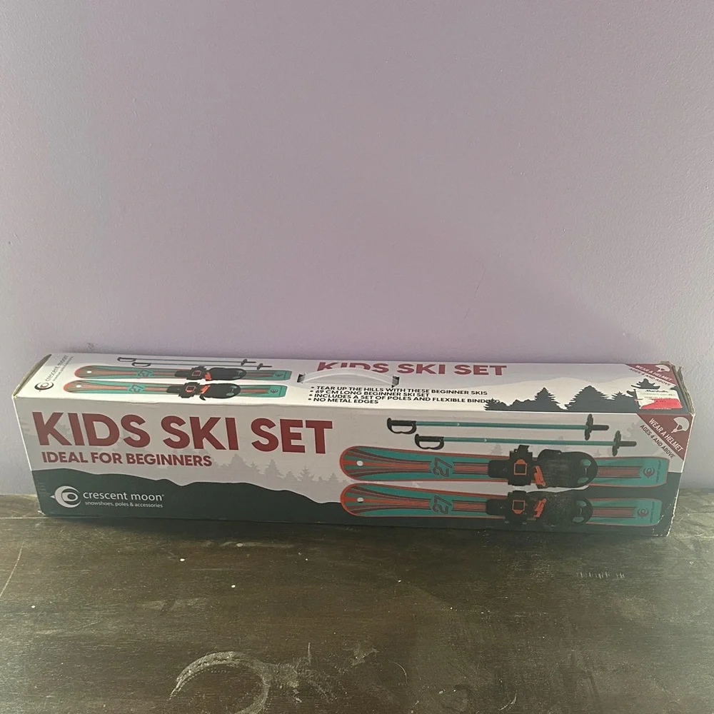 Crescent Kids Ski Set - Red and Black - Picture 3 of 4